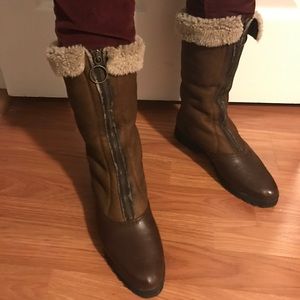 Italian Leather Shearling Boots